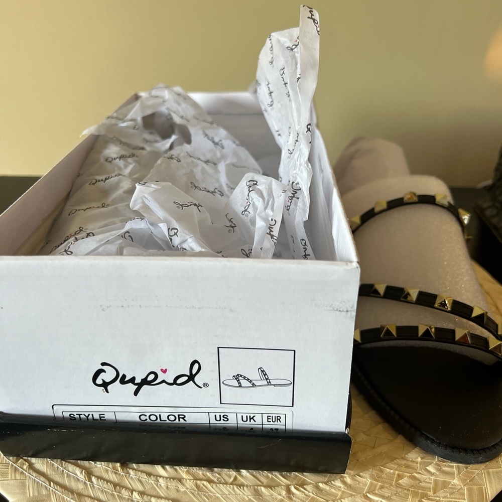 Qupid Studded Sandals - Picture 2 of 2